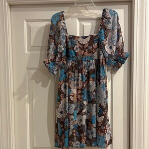 BaeVely Floral babydoll Puff Sleeve Dress